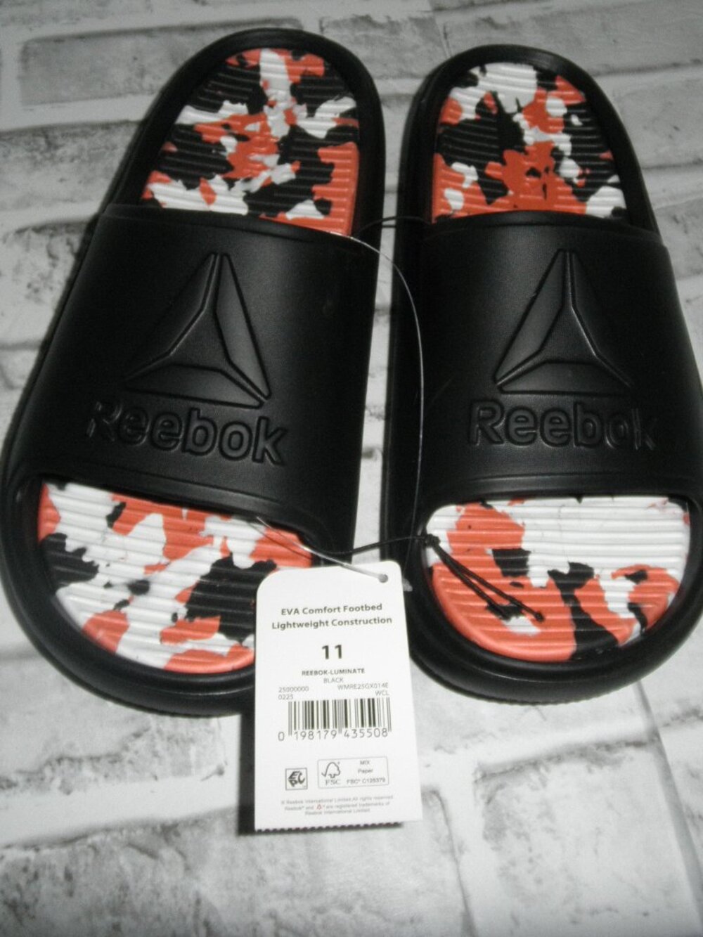 NEW by REEBOK, EVA SLIDE SANDALS, BLACK WOMEN'S SIZE 11 MEDIUM